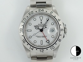 ロレックス (ROLEX) エクスプローラーⅡ Ref.16570 E番 ホワイト文字盤 保証書あり 箱あり ランク【AB】 16570