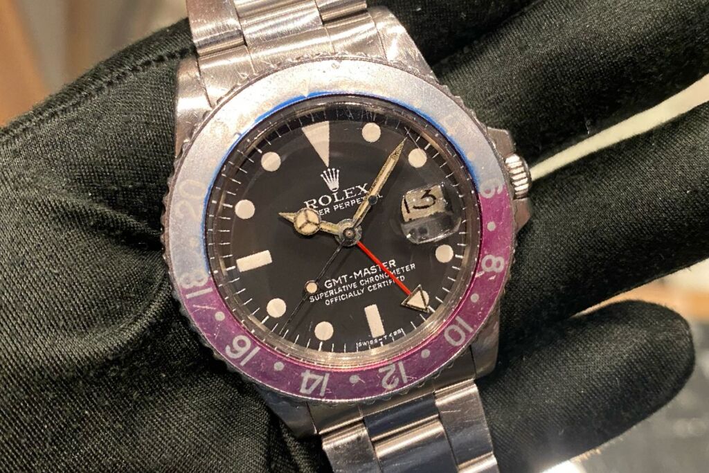 値下げROLEX ロレックス1675/16750 フクシアベゼル　GMTマスター