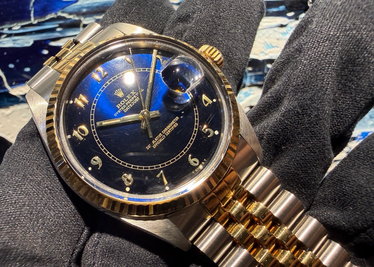 希少ブルーダイヤル！ステラボイラーゲージ！！デイトジャスト 16013