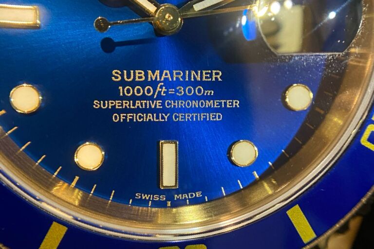 ●●やや明るめのお色●ロシアンセーブル●新品●● 金無垢青サブ！優良個体！ロレックス 16618 オールトリチウム の