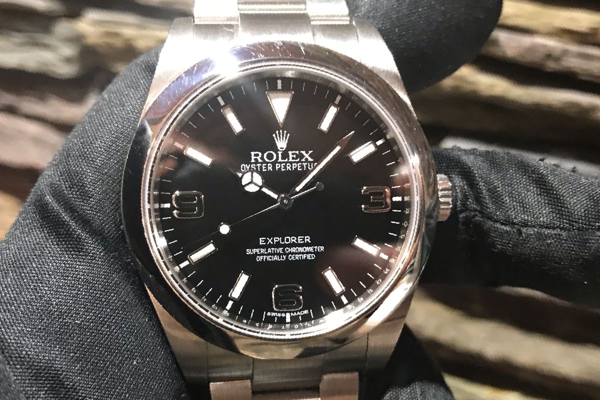 ROLEX ロレックス エクスプローラー1 214270 前期型 ブラックアウト ...