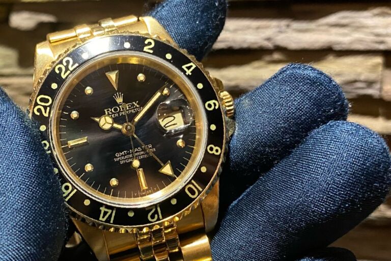 絶妙変化ダイヤル！金無垢GMTマスター 16758 フジツボダイヤル